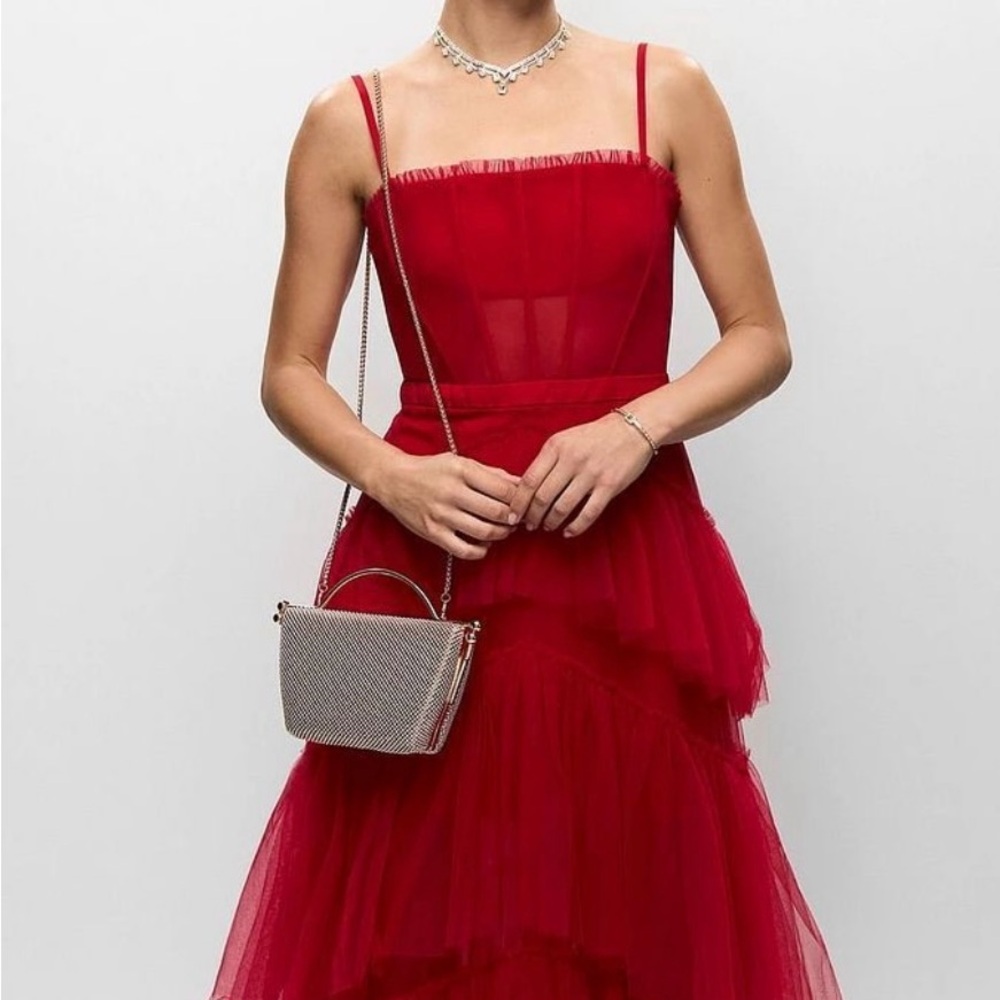 Betsy & Adam Vibrant Red Dress